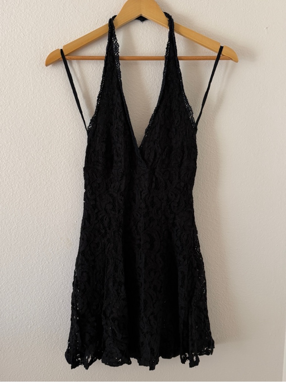 Kimchi Blue Black Lace Halter Dress